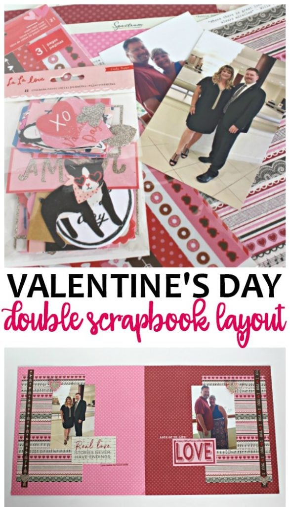 Quick Valentine's Day Scrapbook layout