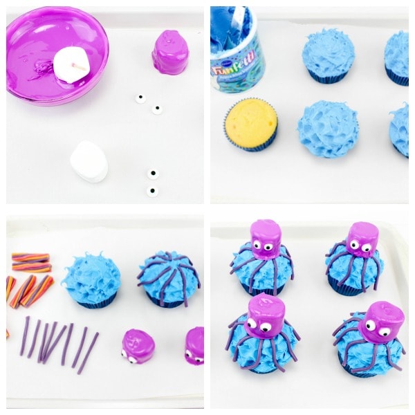 how to make Octopus Cupcakes