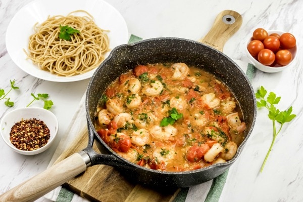 how to make Weight Watchers Shrimp Spaghetti