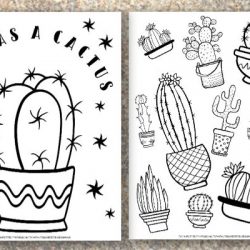 free printable Cactus Coloring Pages