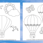 Hot Air Balloon Coloring Pages