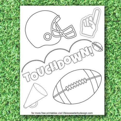 Football Coloring Pages - Life is Sweeter By Design