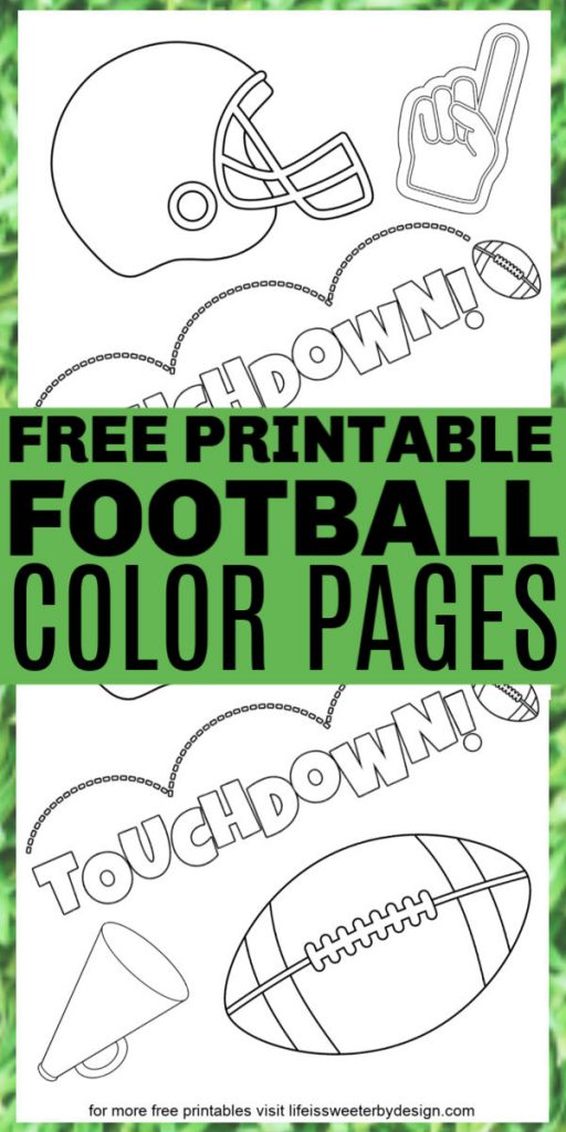 Football Coloring Pages - Life is Sweeter By Design