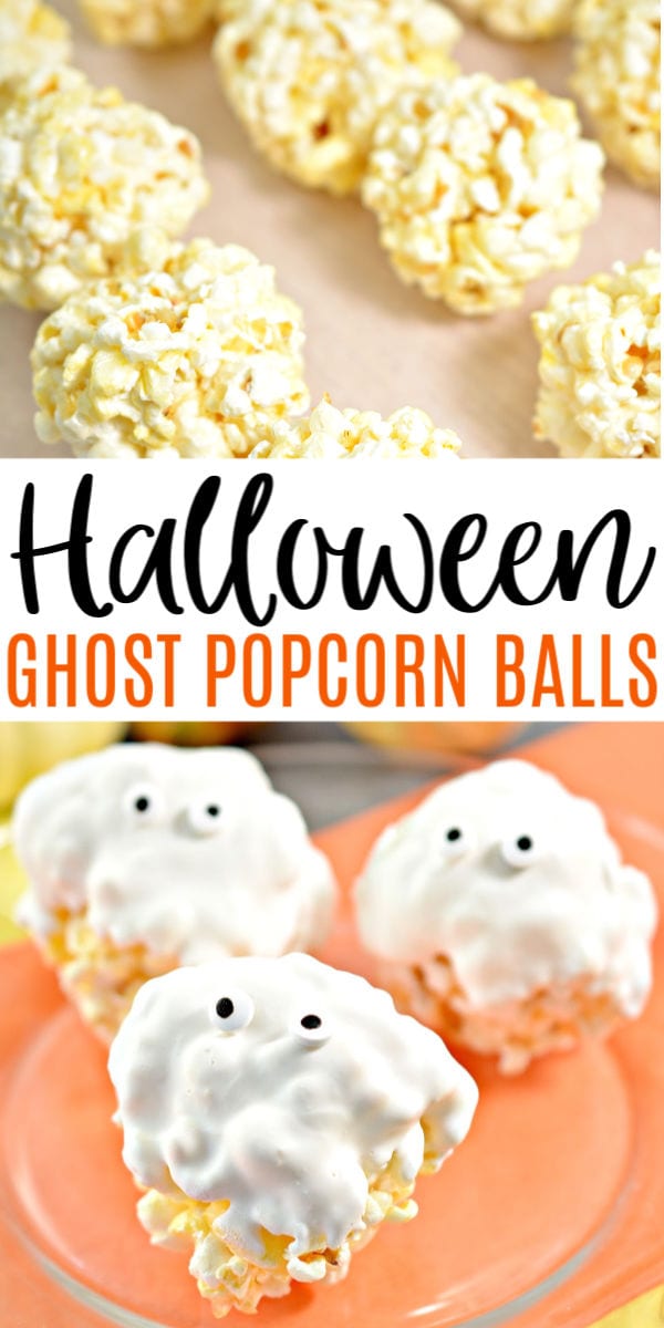 Ghost Halloween Popcorn Balls