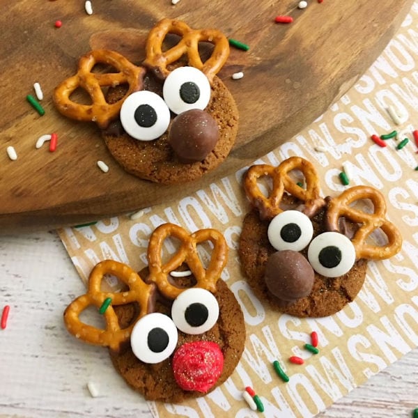 reindeer gingersnap cookies