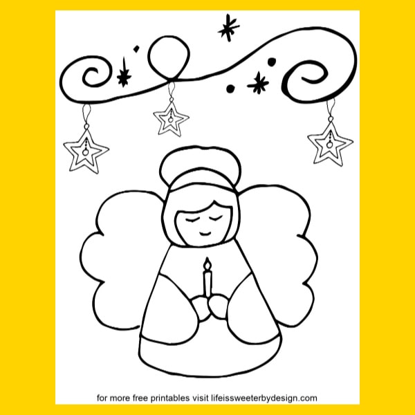 free printable angel coloring page