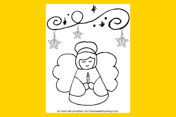 free printable angel coloring page