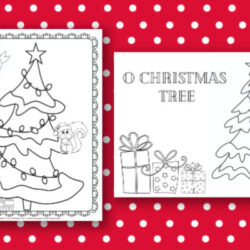 free printable Christmas tree coloring pages