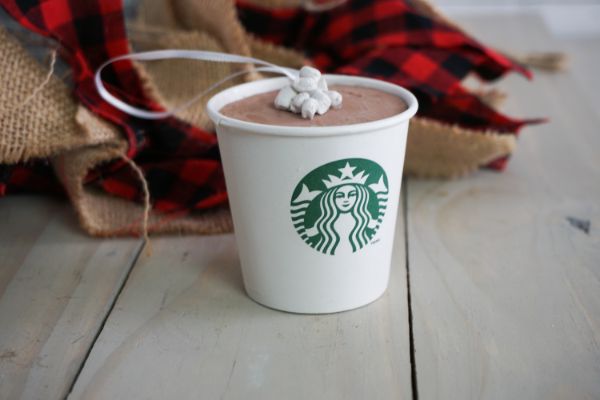 DIY Starbucks Hot Cocoa Ornament