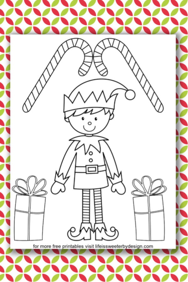 Elf Coloring Pages Life Is Sweeter By Design