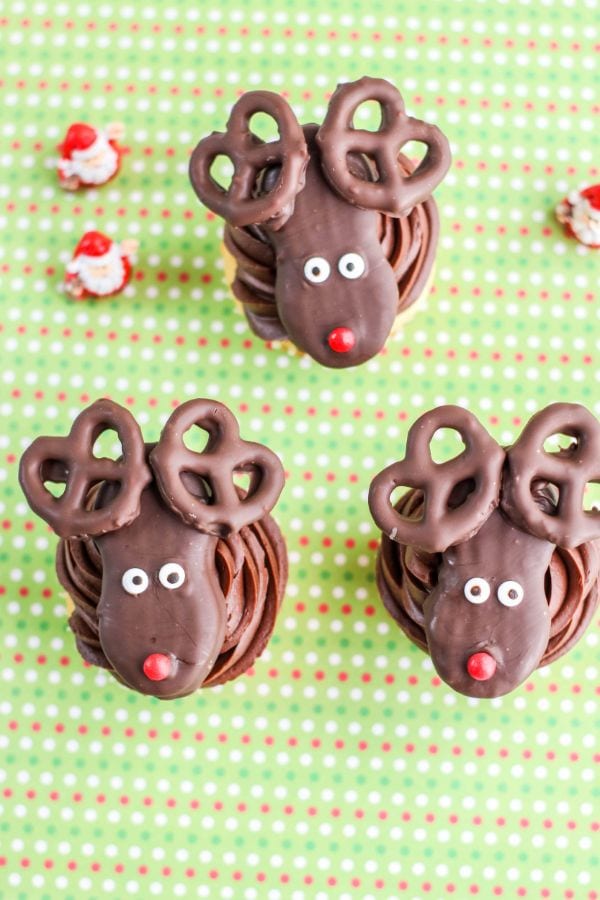 Easy Reindeer Cupcakes