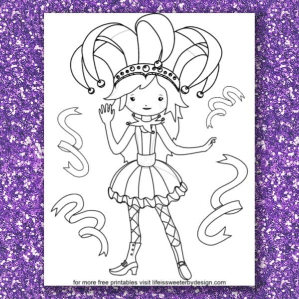 Mardi Gras Coloring Pages Life Is Sweeter By Design