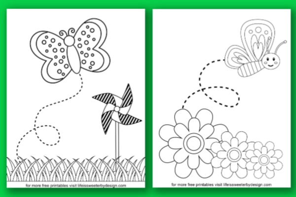 free printable butterfly coloring pages