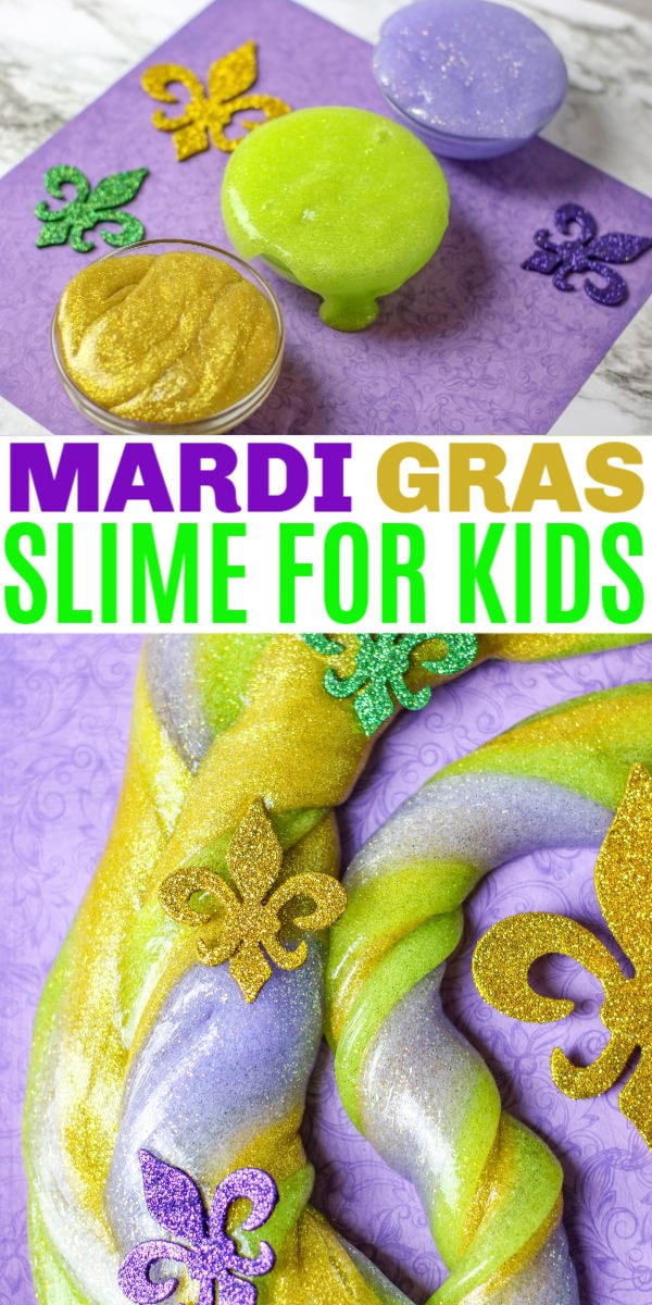 Mardi Gras Slime for kids