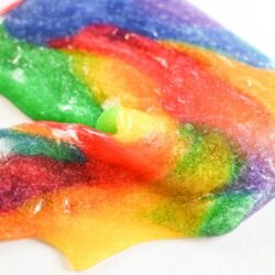 bright rainbow slime for kids