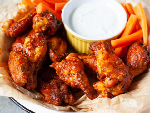 Image for Buffalo Air Fryer Chicken Wings with Blue Cheese Dip