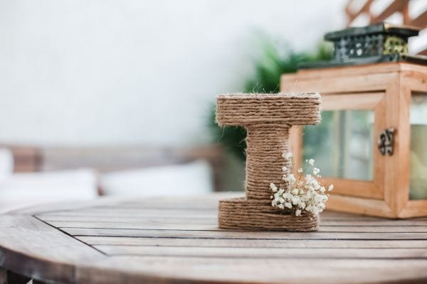 DIY twine wrapped letter tutorial