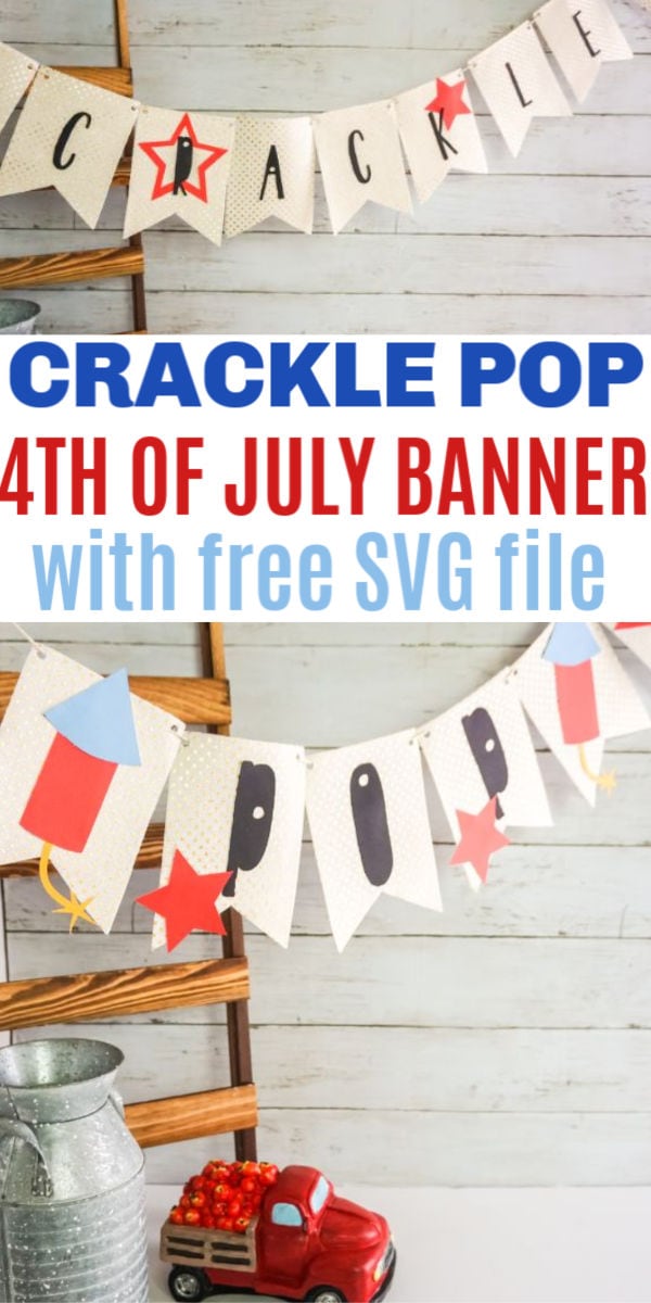 Crackle Pop 4th of July Banner 