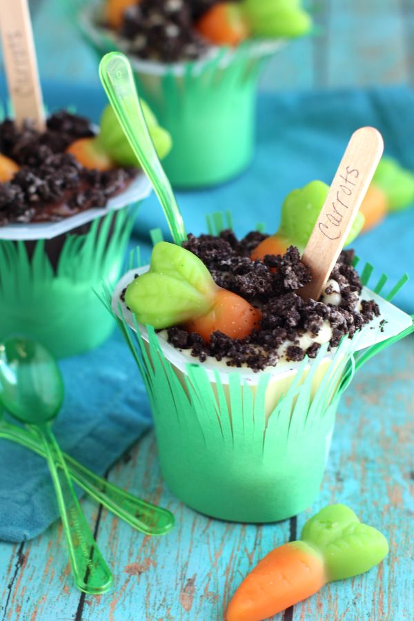 Garden Pudding Cups for Kids
