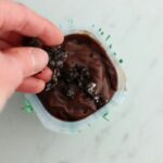 making dirt in a garden pudding cup