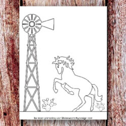 printable horse coloring page