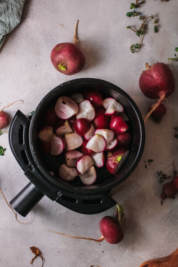 cut up radishes in air fryer