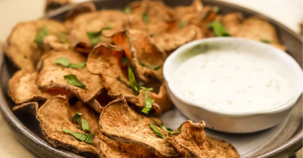 air fryer sweet potato chips