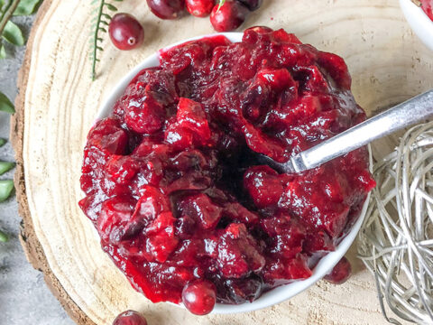 no sugar cranberry sauce