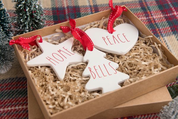 Easy DIY Rae Dunn Ornaments with Cricut