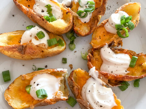 air fryer potato skins