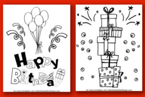 Happy Birthday Coloring Pages - Life is Sweeter By Design