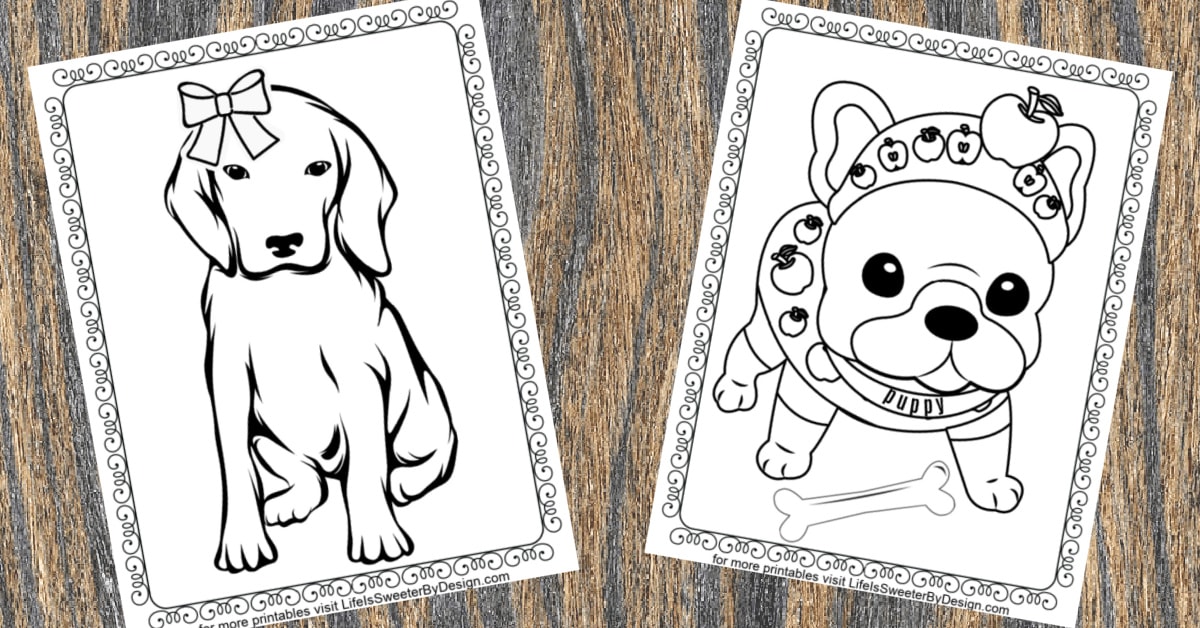 puppy coloring pages free life is sweeter by design