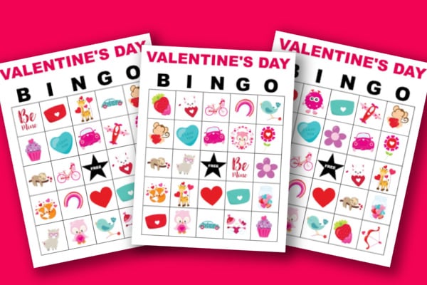 Valentine's Day Bingo Cards for classroom