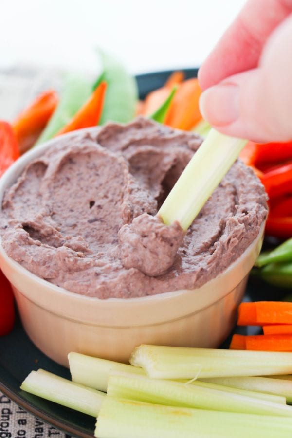 Weight Watchers Black Bean Hummus for a snack