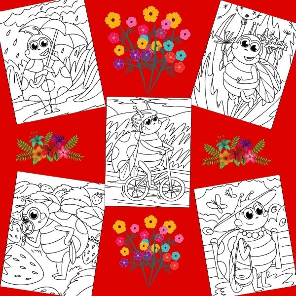 lady bug coloring pages