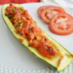 zucchini boat on a plate