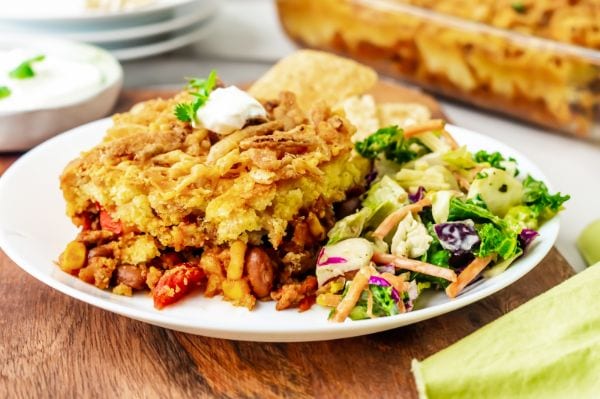 easy cornbread taco casserole