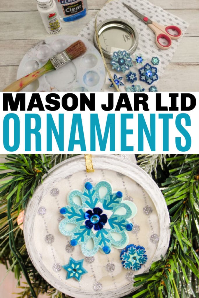 DIY Mason Jar Lid Ornament