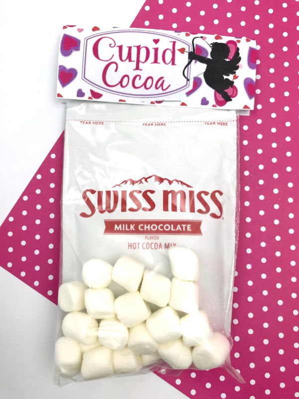 Cupid Cocoa Valentine's Day bag topper printable