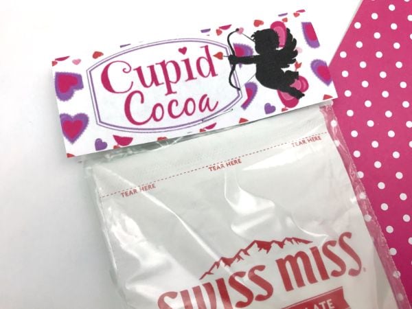 Cupid Cocoa Valentine's Day bag topper for kids