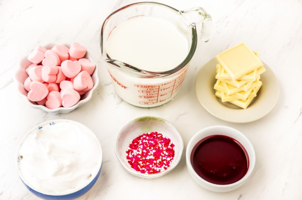 ingredients for cupid cocoa