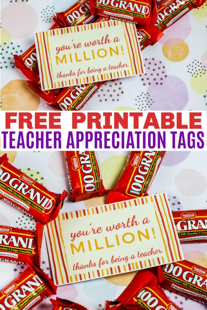 printable 100 grand teacher appreciation gift tag