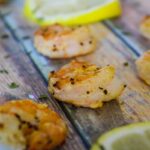 close up of shrimp with lemon pepper seasoning