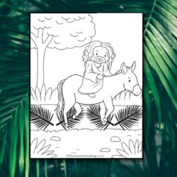 coloring page for Palm Sunday