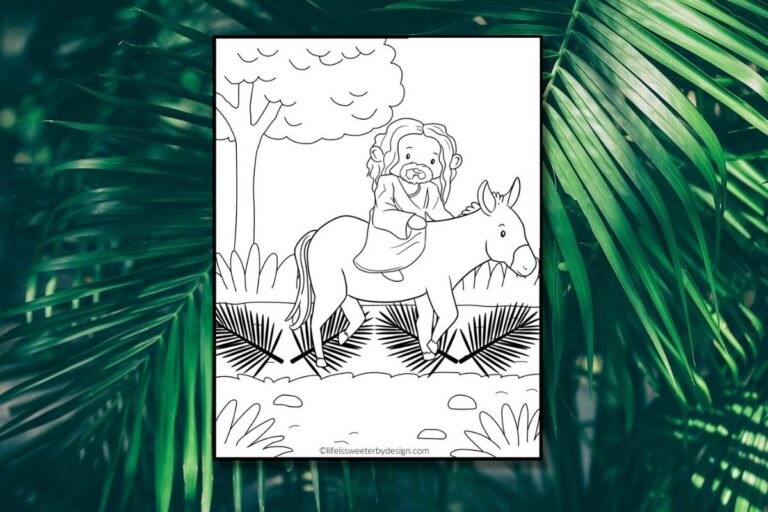 coloring page for Palm Sunday