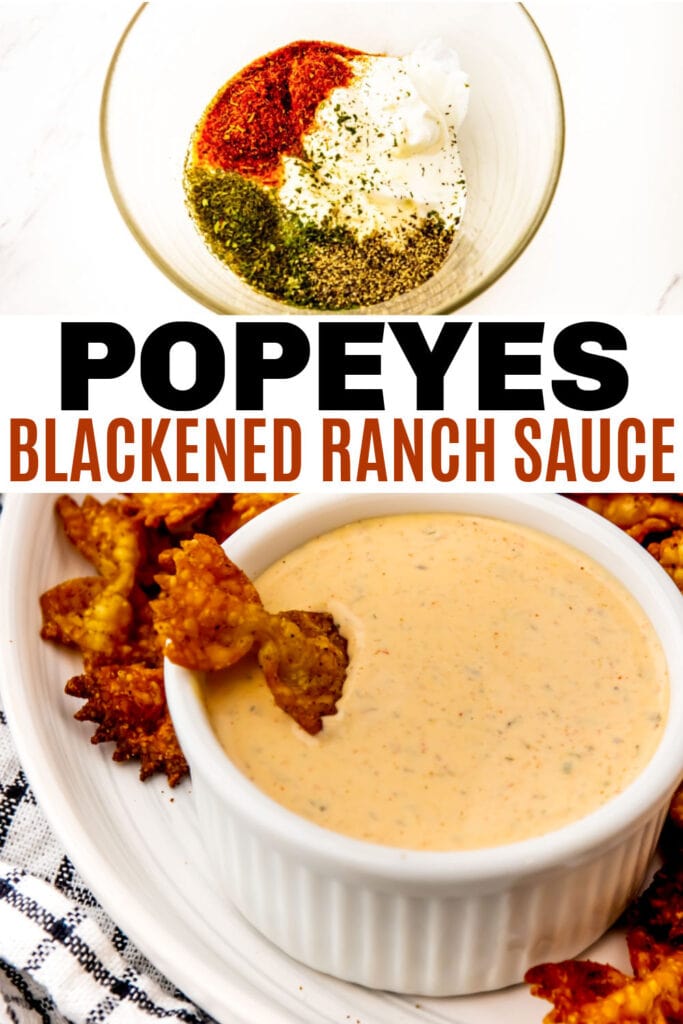 Homemade Popeyes Blacked Ranch Sauce