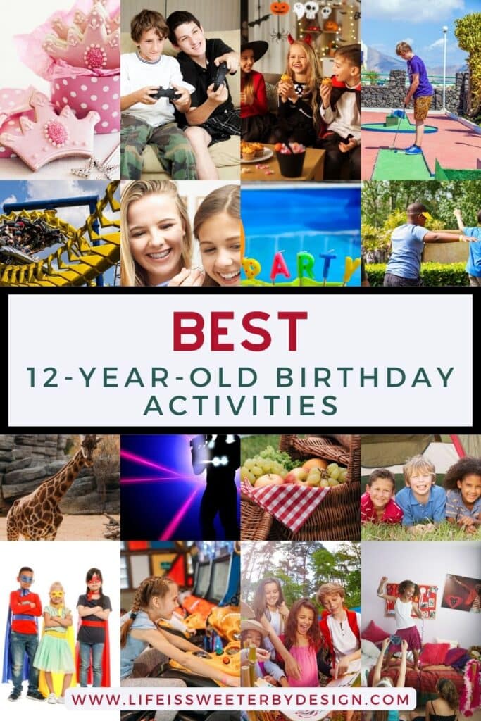 best 12 year old birthday activities pin