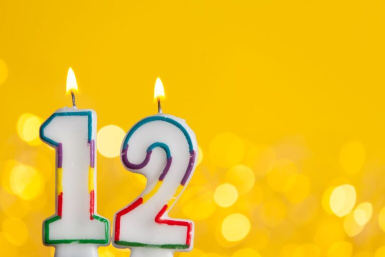 12 year old birthday candle