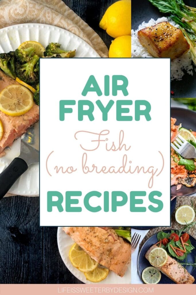 Air Fryer Fish no breading recipes pin