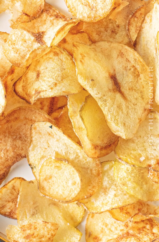 crispy air fried potato chips